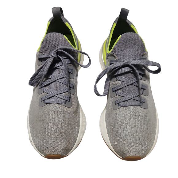 Nike React Fly Knit Size 8 Mens Gray and Neon - Picture 5 of 9